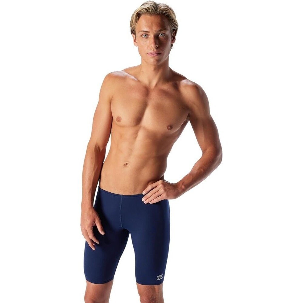 NWT Speedo Men's Swimsuit Jammer Endurance+ Solid Adult Team Navy Size US 28